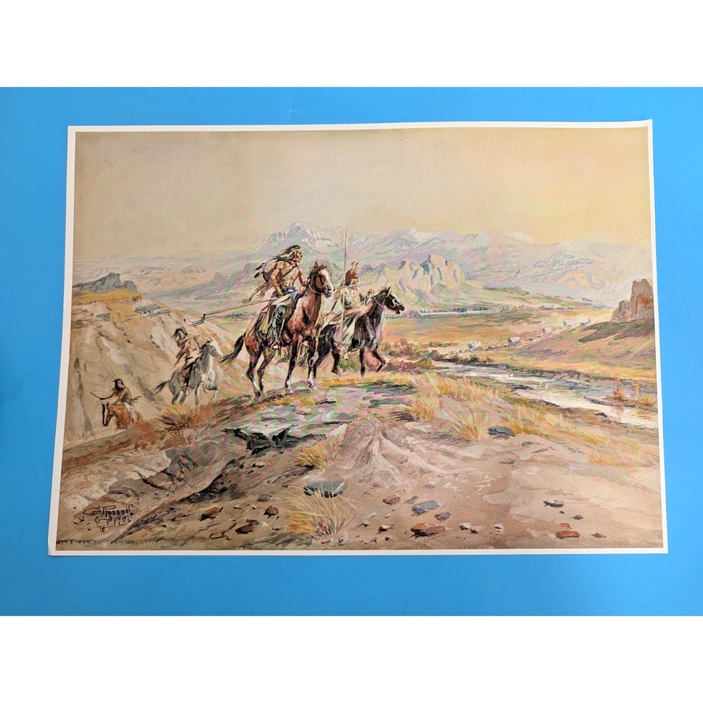 Charles M Russell Print INTRUDERS - Union 76 g